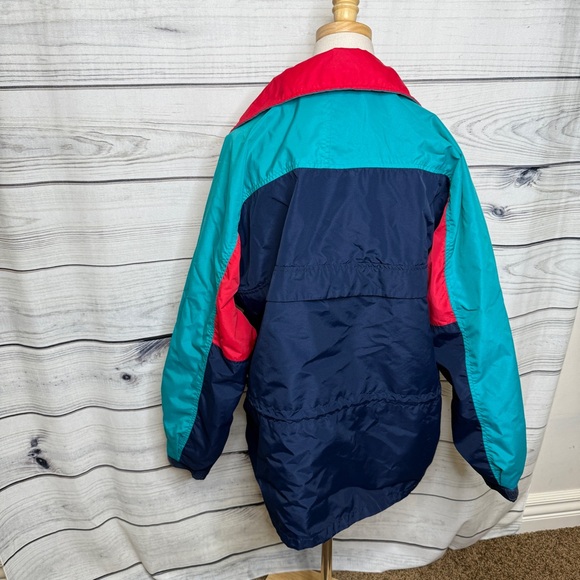 Vintage Columbia Jacket - Red, Teal, and Navy - Picture 3 of 8